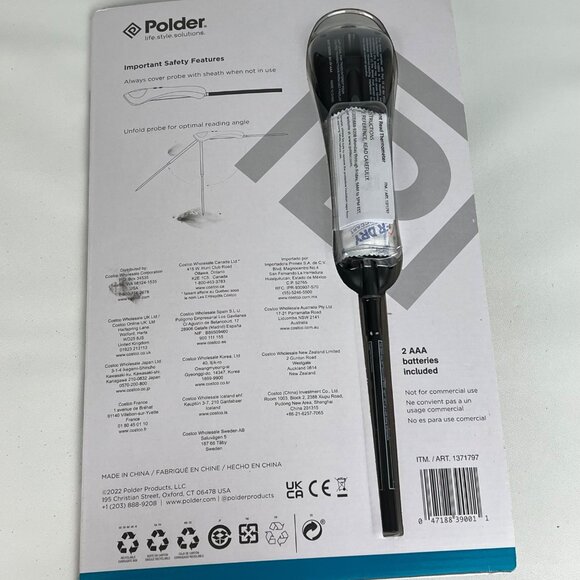 POLDER Safe Serve Deluxe Instant Read Thermometer 10 inch Probe - Picture 10 of 11